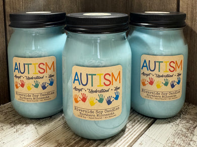 Autism Awareness Candle