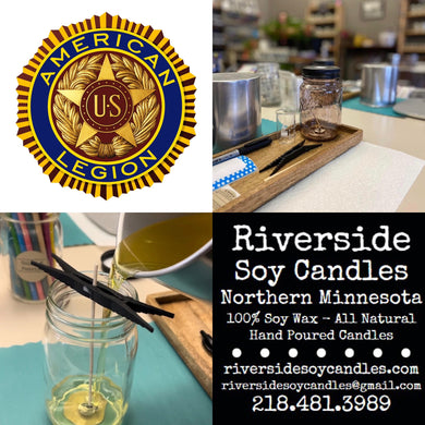 Candle making workshop at The Aurora American Legion - Sunday March 16th